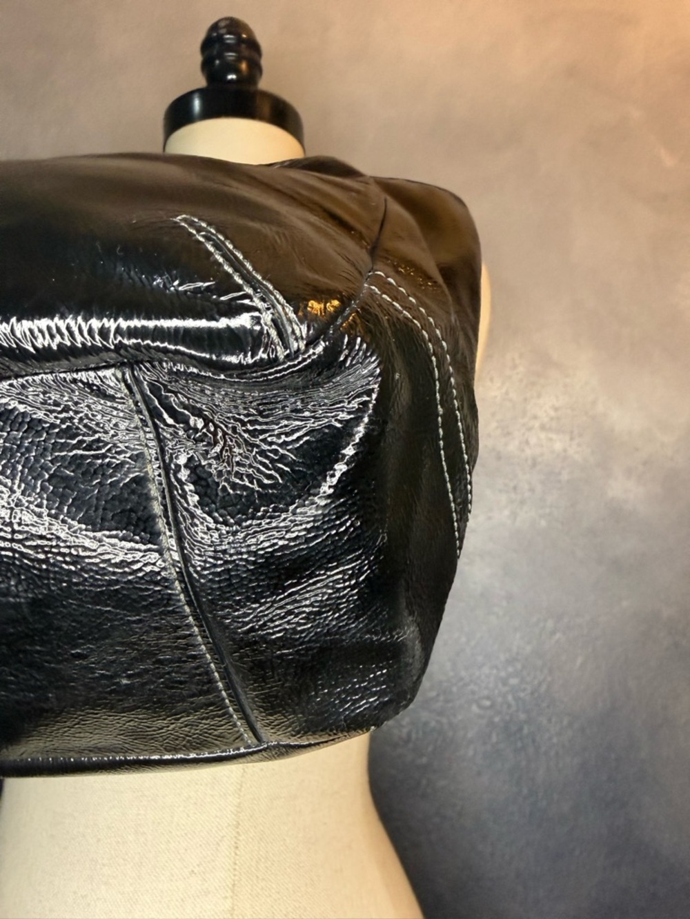 COACH Ergo Legacy Black Patent Leather  65th Anniversary Hobo Bag 11012 - Picture 6 of 16